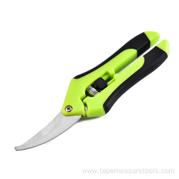 Curved blade head gardening scissors